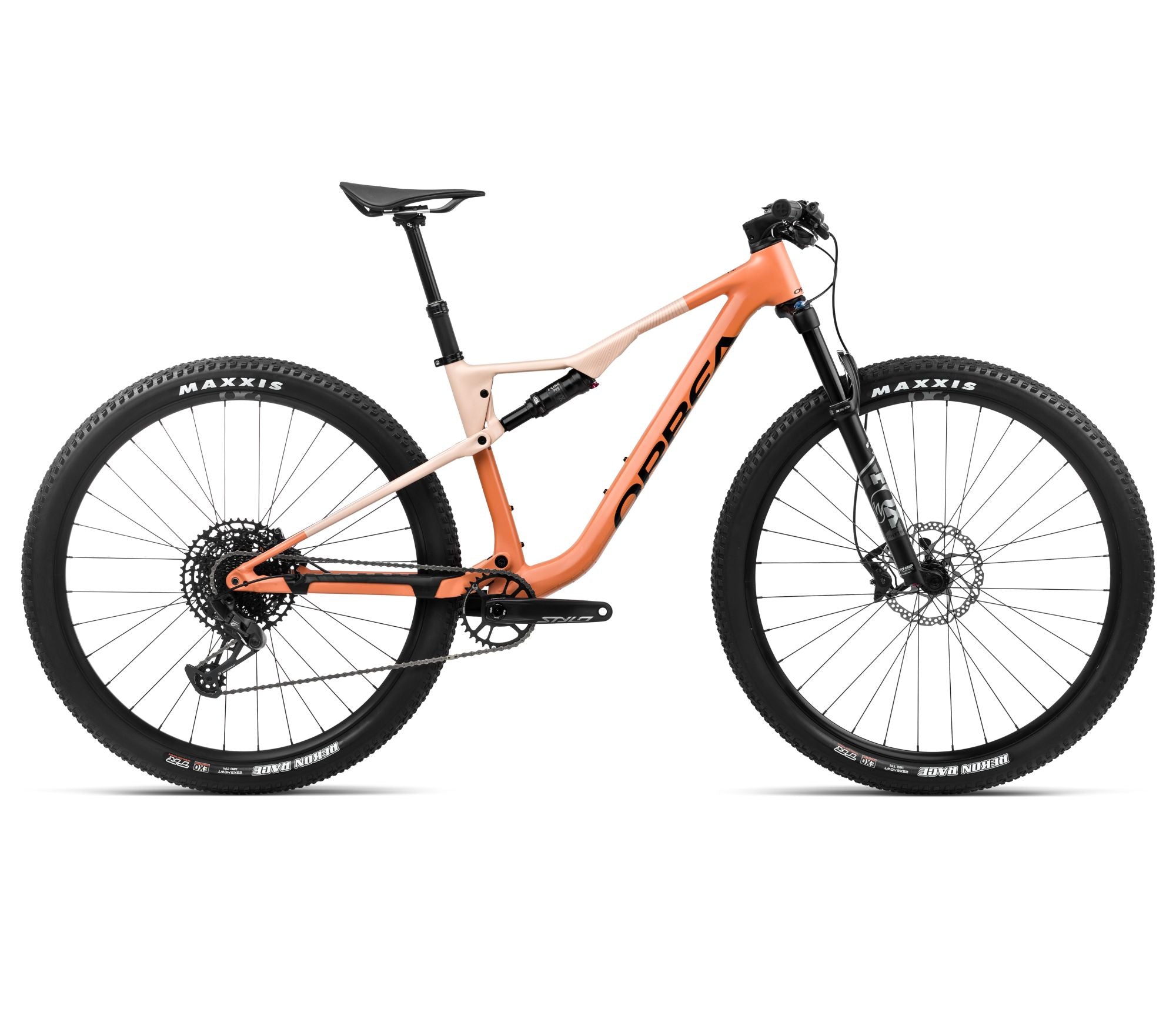 mountainbike beige Orbea Oiz H20 2024 Apricot Orange/Limestone Beige Matt L