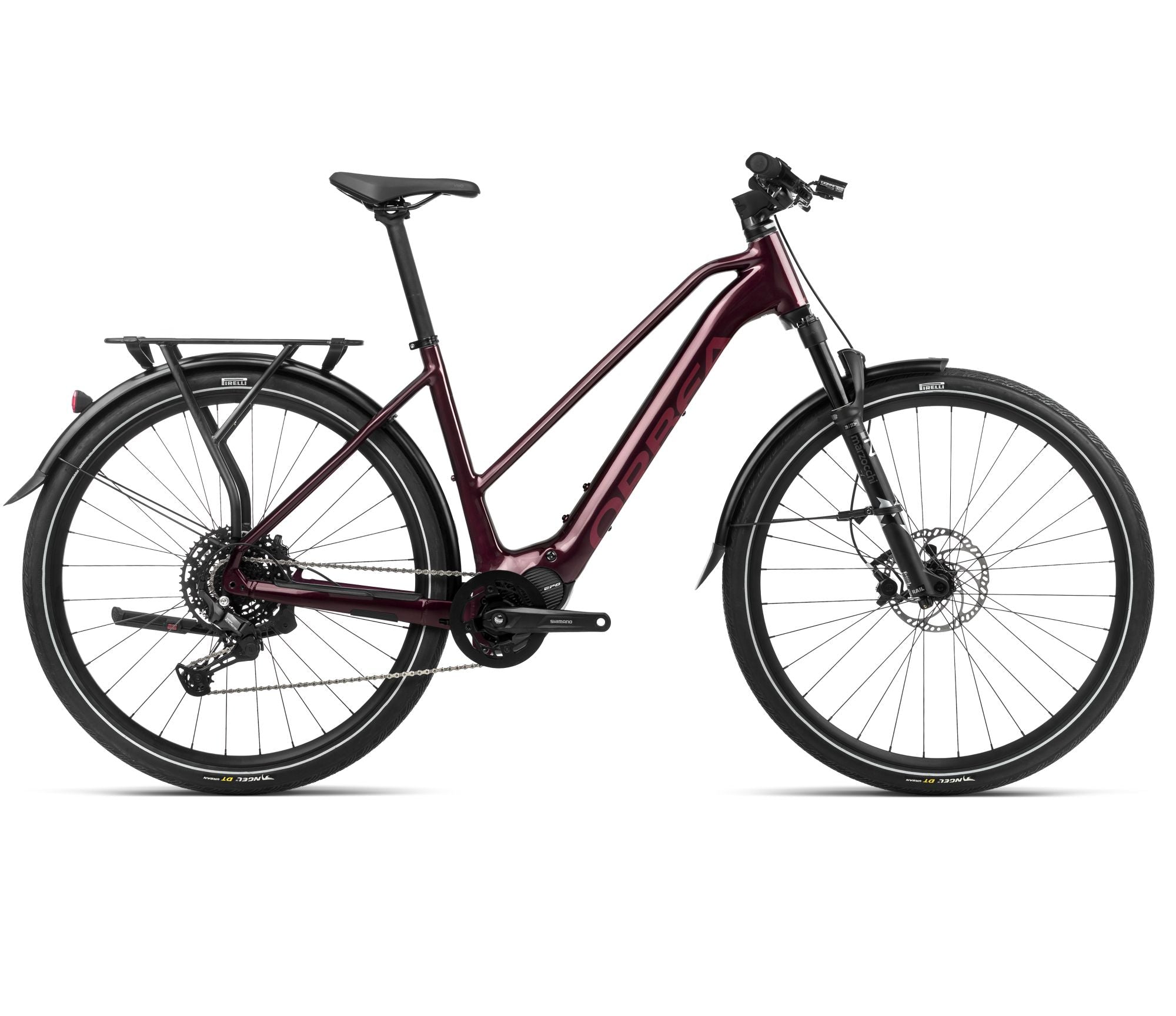 damen urban e bike Orbea KEMEN MID 30 2024 Dark Red Gloss/Matt L