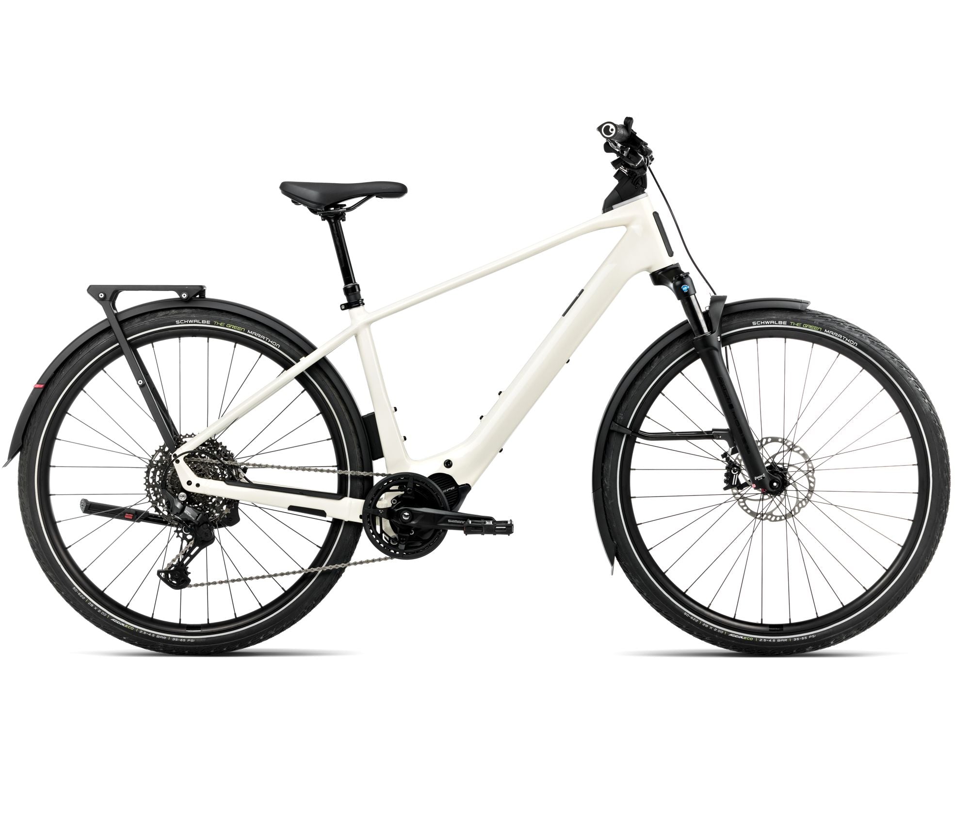 diamant urban e bike Orbea Kemen Tour 10 28mph E-Hybrid Bike In Ivory White Gloss