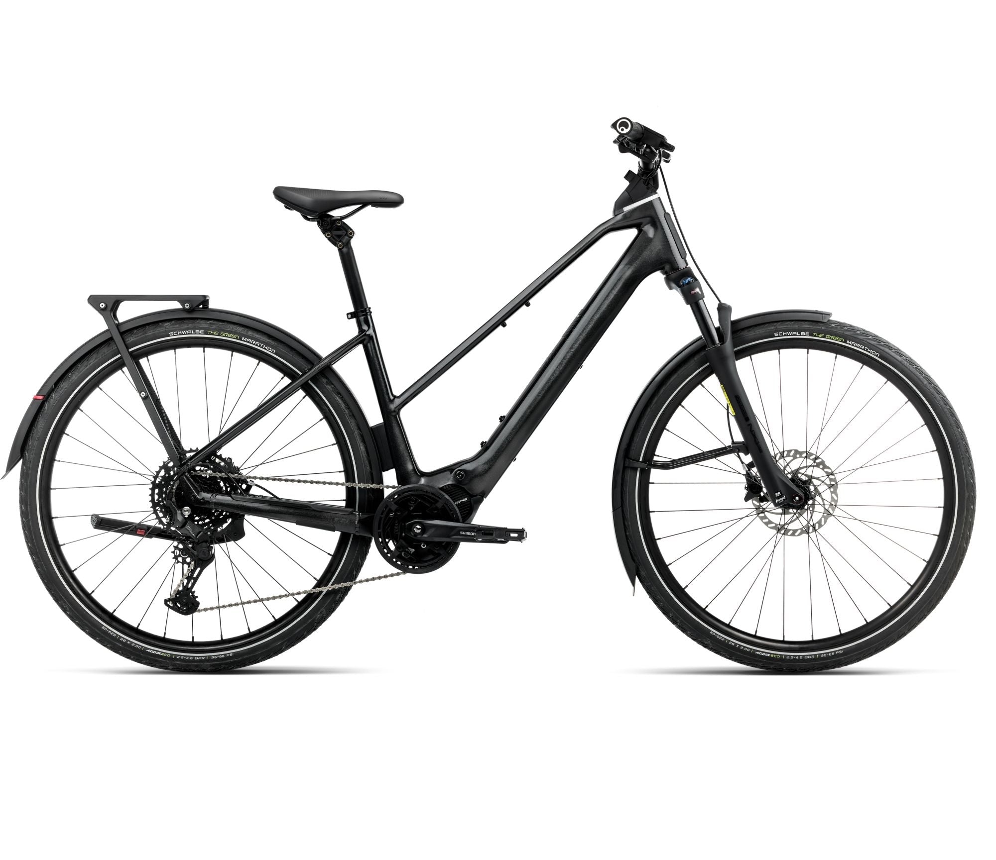 urban e bikes Orbea Kemen Tous 20 MID 20mph E-Bike In Diamond Black Gloss