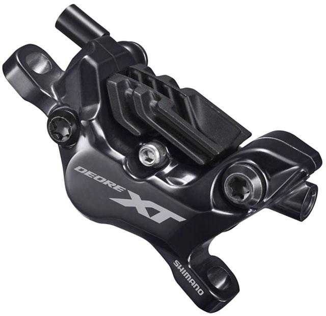 Shimano Deore XT BL-M8100/BR-M8120 Disc Brake and Lever - Rear, Hydraulic, Post Mount, 4-Piston, Finned Metal Pads, Black - Open Box, New