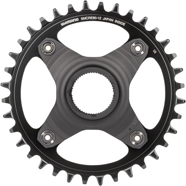 Shimano STEPS SM-CRE80-12-B Chainring - 36T Without Chainguard, 55mm Chainline, Black-1