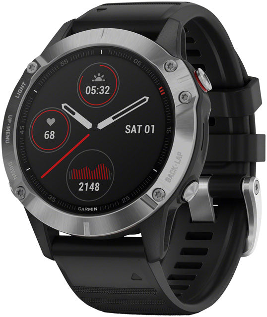 Garmin Fenix 6 GPS Watch - Silver/Black