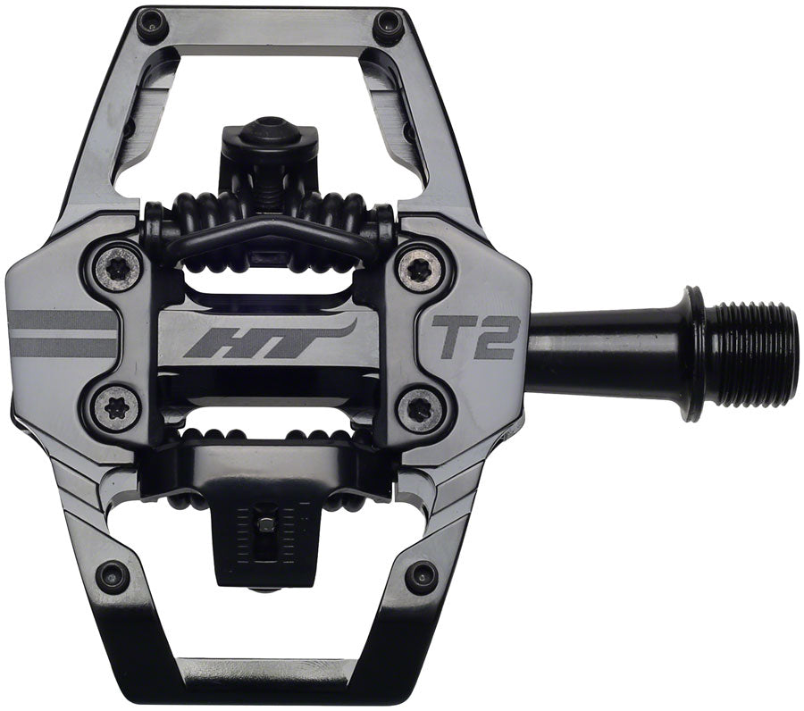 bike pedals dual sided HT Components T2 Pedals Stealth Black