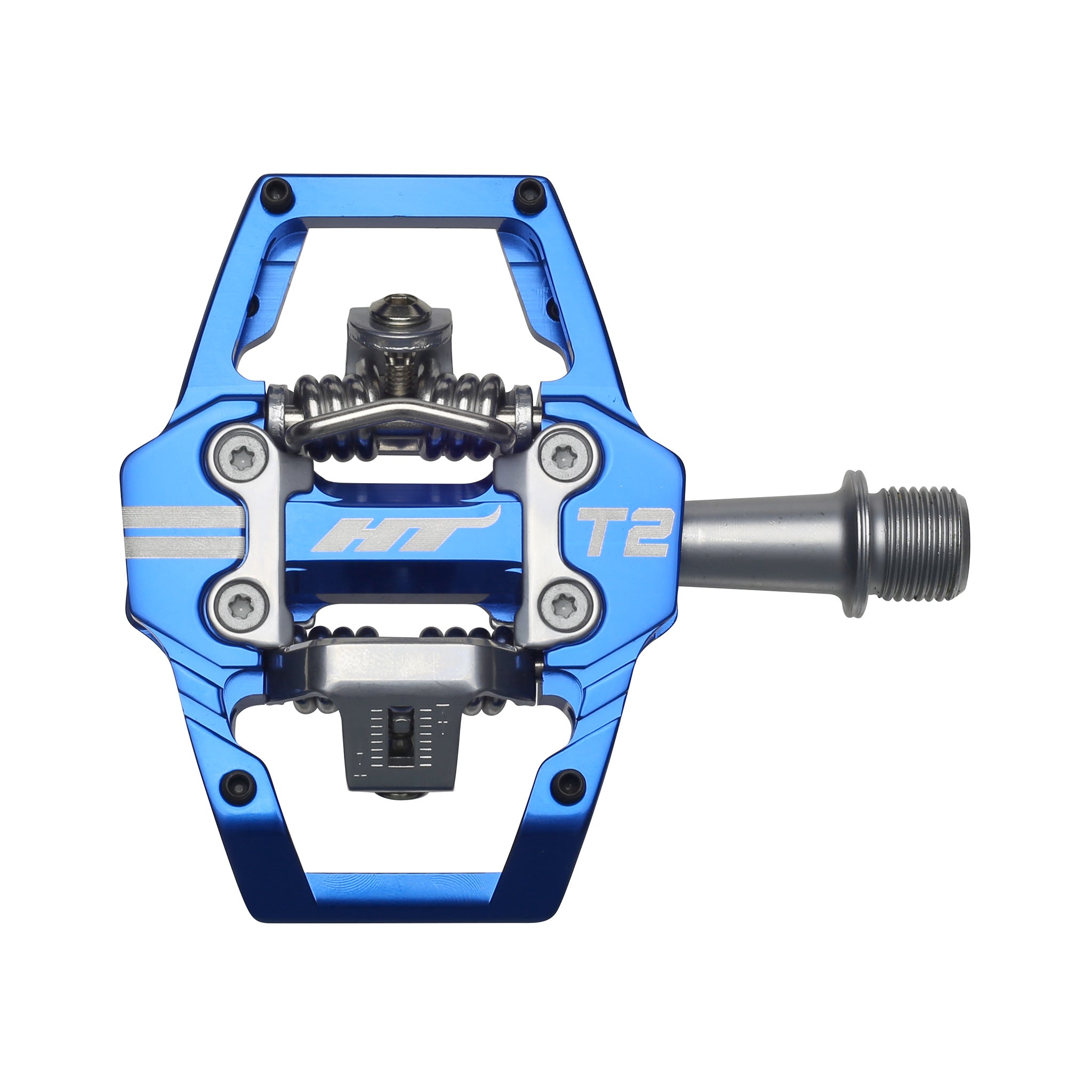 Blue CNC Aluminum Platform Bicycle Pedals - 9/16