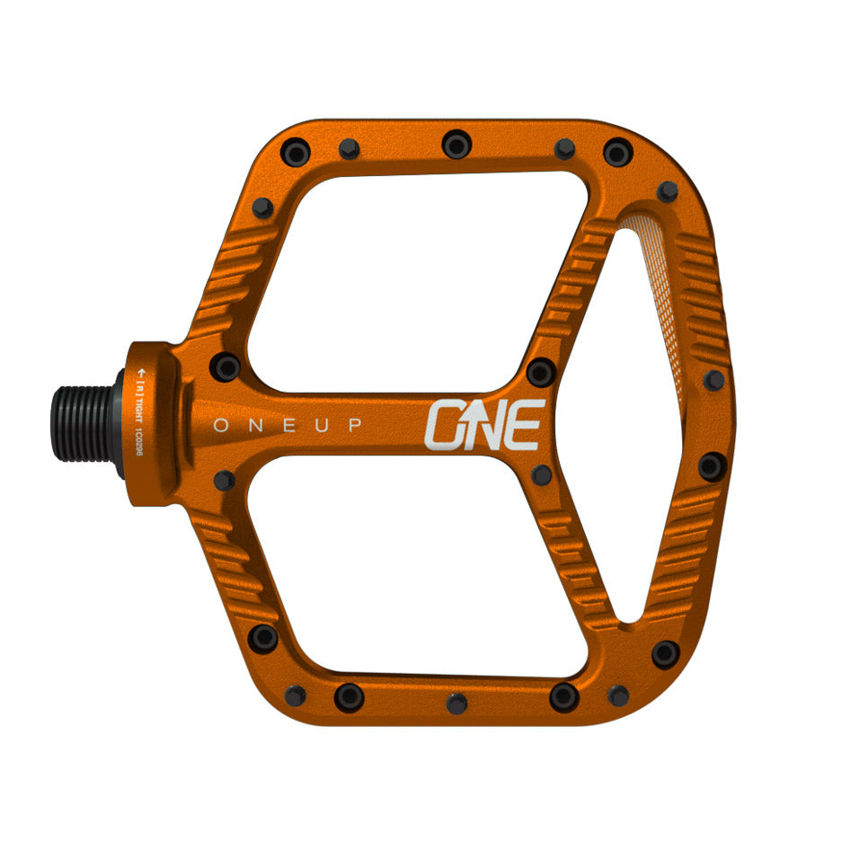 flat pedals orange OneUp Components Aluminum Pedals