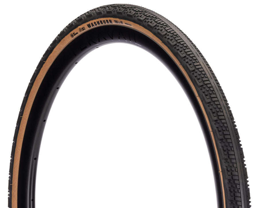 Teravail Washburn Tire - 700 x 40 Tubeless Folding Tan Light Supple Fast Compound