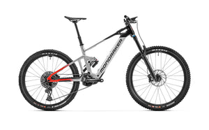 2025 Mondraker DUNE R Mullet LIGHT Mountain E-Bike - Silver/Carbon/Red