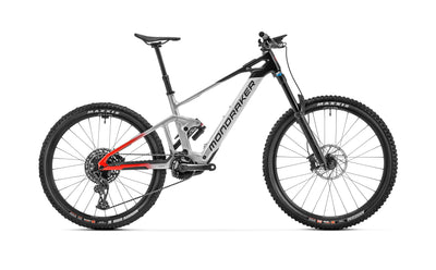 2025 Mondraker DUNE R Mullet LIGHT Mountain E-Bike - Silver/Carbon/Red