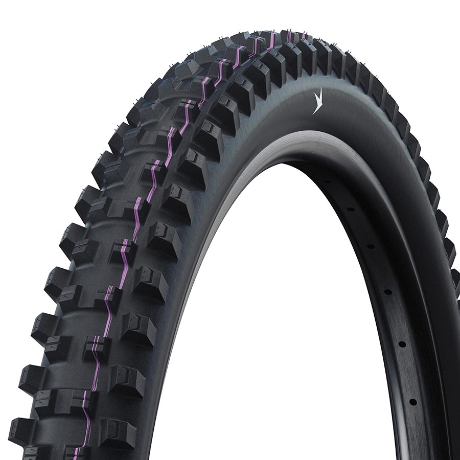 Schwalbe Shredda Front Tire - 29 x 2.50 Tubeless Folding BLK Evolution Line Gravity Pro Addix Ultra Soft Radial E-50