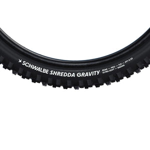Schwalbe Shredda Rear Tire - 29 x 2.50 Tubeless Folding BLK Evolution Line Gravity Pro Addix Ultra Soft Radial E-50