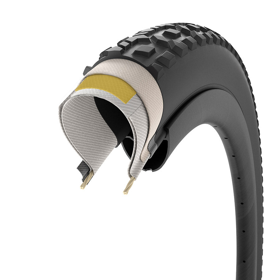 Pirelli Cinturato Gravel M HP-Line Gravel Tire 700x45C Folding Tubeless Ready SmartEVO GR ProWALL Gravel 120TPI Black