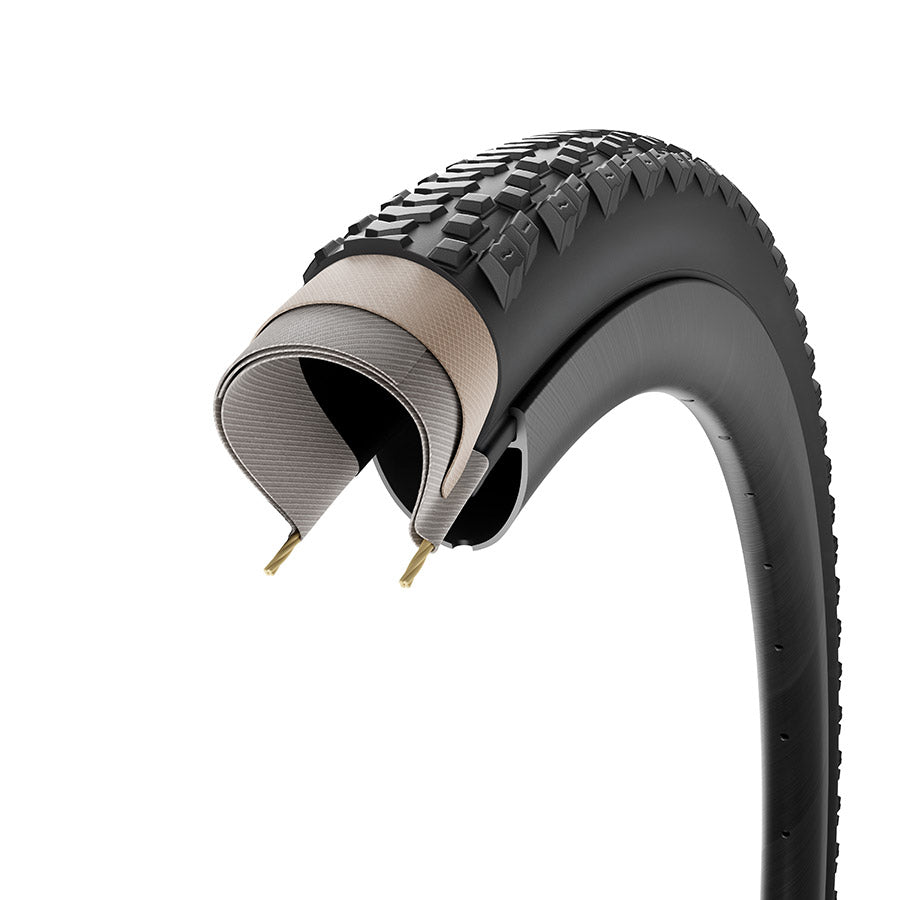 Pirelli Cinturato Gravel RM P-Line Gravel Tire 700x35C Folding Tubeless Ready SpeedGrip TechWALL 60TPI Black