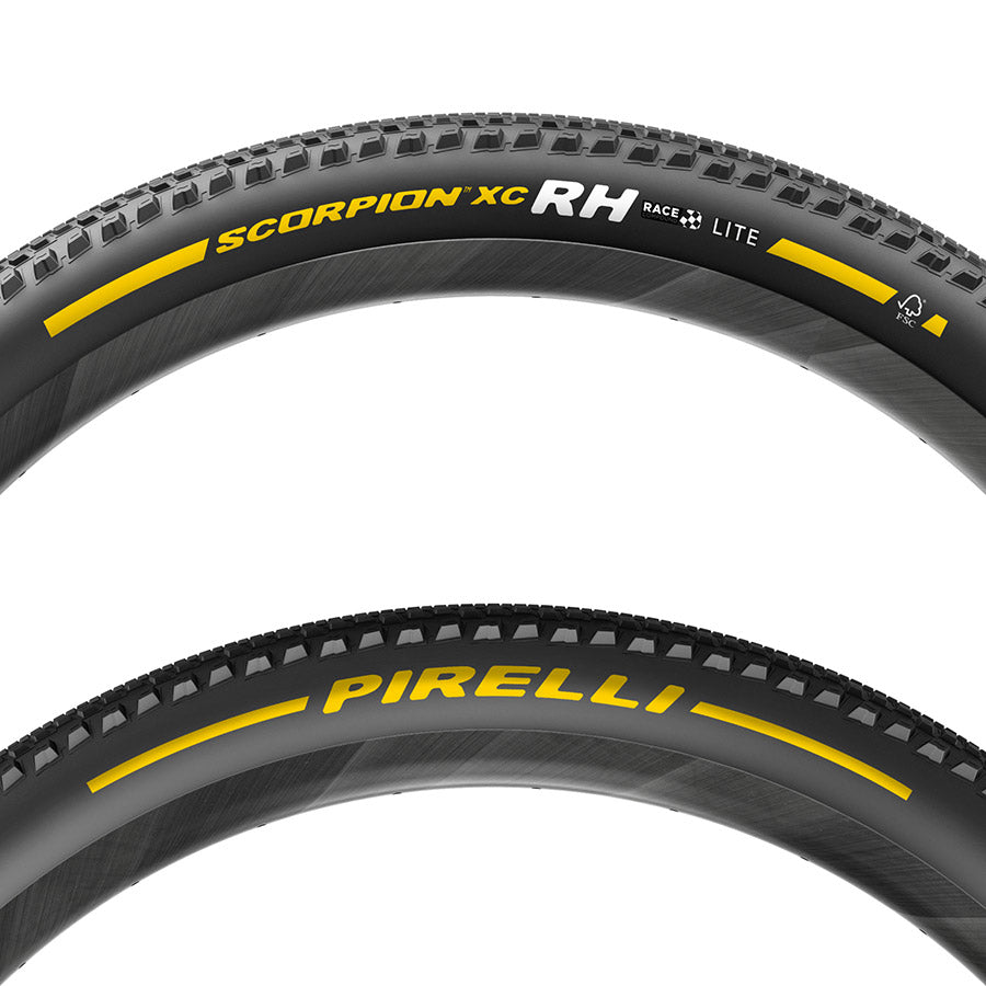 Pirelli Scorpion Race XC RH Mountain Tire 29x2.4 Folding Tubeless Ready Race XC Compound Lite 120TPI Black