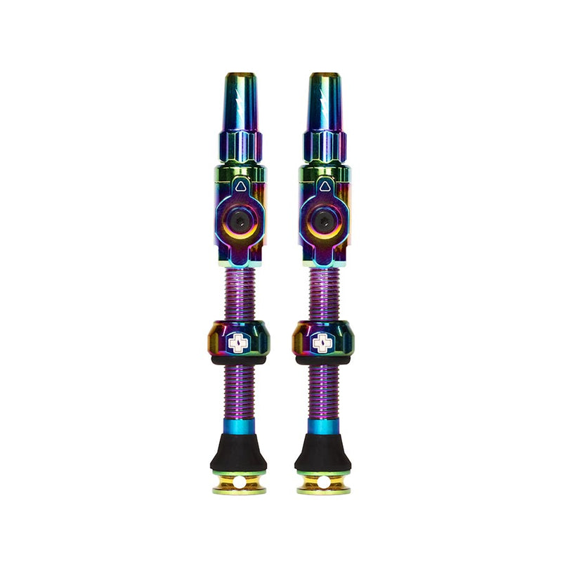 Muc-Off Big Bore Lite Tubeless Valve Stems - Large 45mm -Iridescent