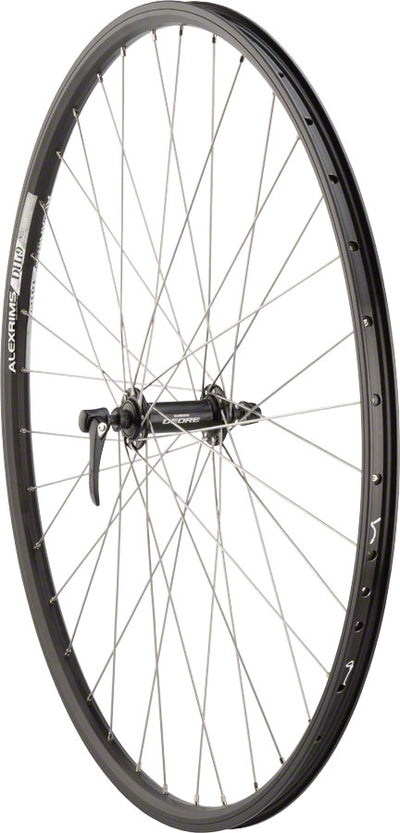 Quality Wheels Deore/DH19 Front Wheel - 700 QR x 100mm Rim Brake BLK Clincher 36H