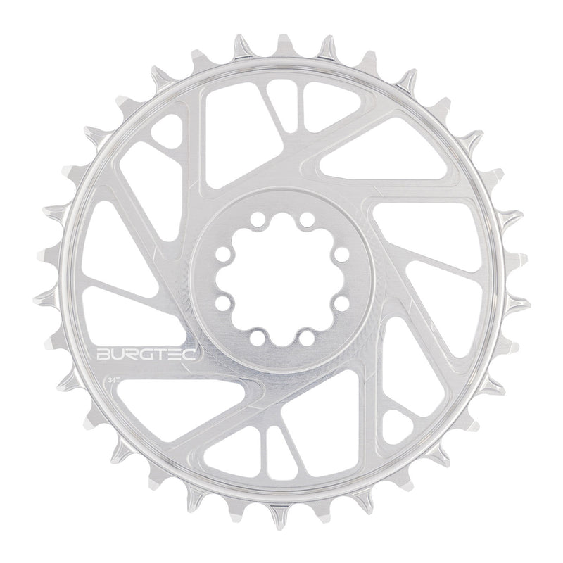 Burgtec 3mm Offset Thick Thin Chainring SRAM 8-Bolt 34T Silv
