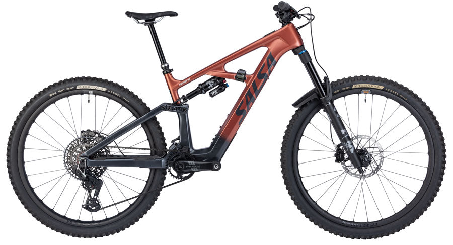 Salsa Moraine C X0 AXS Transmission Ebike - 29" Carbon Charcoal / Red Cedar Small