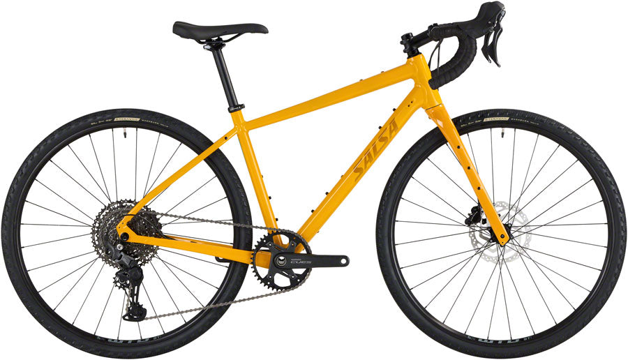 Salsa Journeyer Drop Bar Cues 1x11 Bike - 700c Aluminum Mustard 55cm