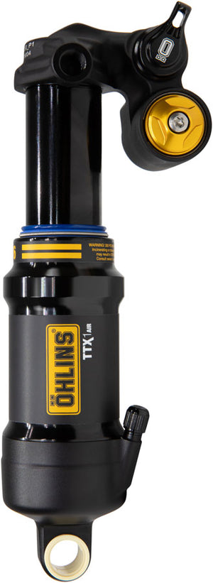 Ohlins TTX1 Air m.2 Rear Shock - Metric 165mm x 45mm Adjustable Volume Air Spring Trunnion BLK