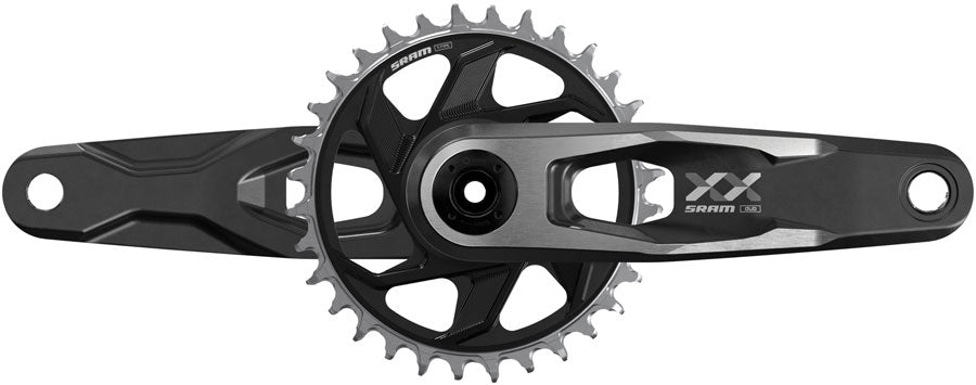 SRAM XX Downhill T-Type Crankset - 150mm 7-Speed 34t 6mm Offset Chainring Direct Mount 56.5mm Chainline DUB DH Spindle BLK
