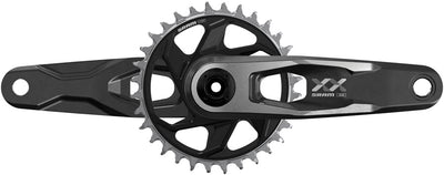 SRAM XX Downhill T-Type Crankset - 155mm 7-Speed 34t 6mm Offset Chainring Direct Mount 56.5mm Chainline DUB DH Spindle BLK