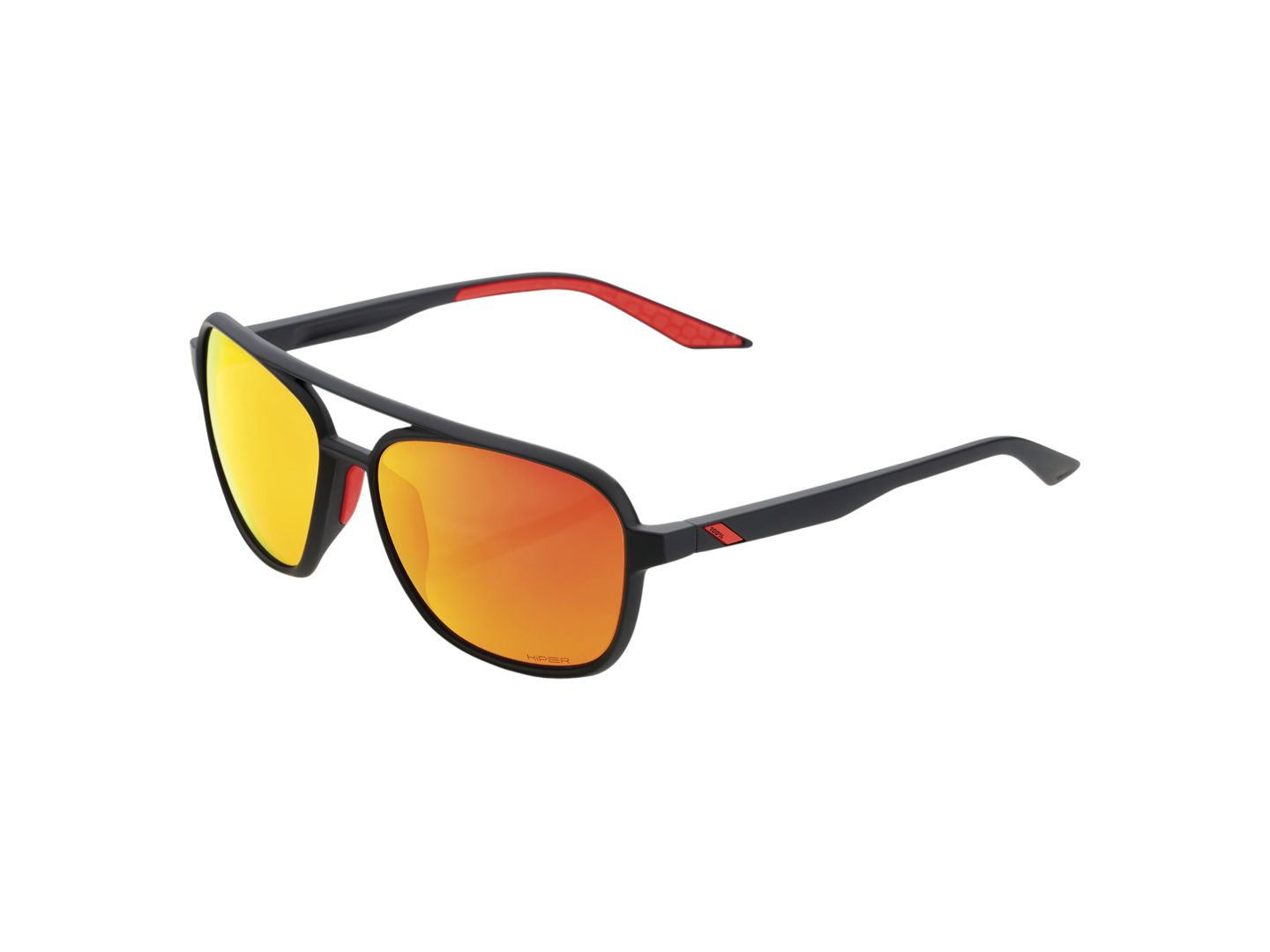 Eyewear 100% Kasia Black/HiPER Red Lens