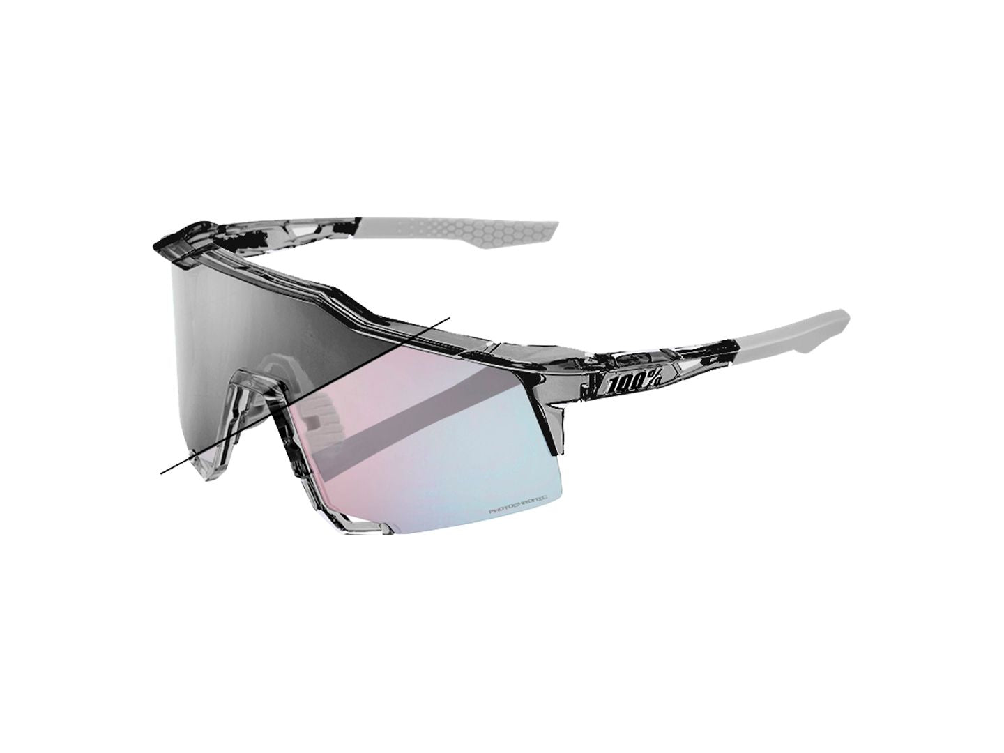 Eyewear 100% Speedcraft Photochromic Lens Grey/Gold