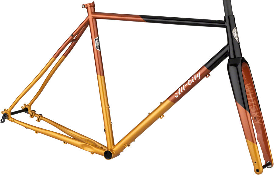 All-City Cosmic Stallion Frameset - 650b/700c Steel Black/Brick/Bronze 55cm