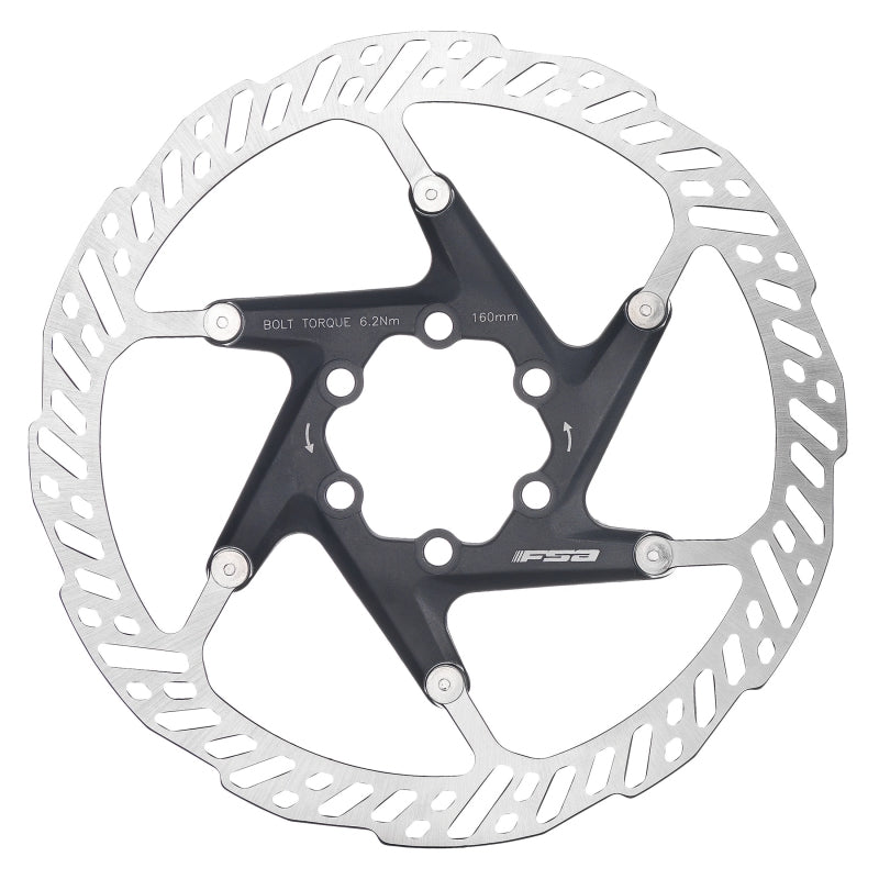 Full speed ahead K-Force 2pc Disc Rotor 160mm Black Rotor