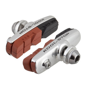 Kool Stop Dura Road Pads Holder with Pads- Silver Pr