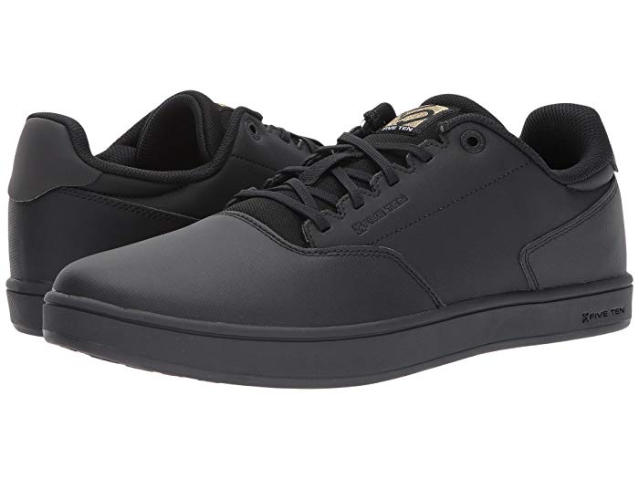 Five Ten District Flat Shoes - Mens Black/Black/Gold Metal 10.5 - CLOSEOUT