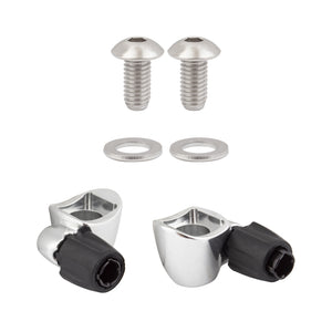 Sunrace SP131 Cable Stop w/Adjuster Std Curved Base Silver