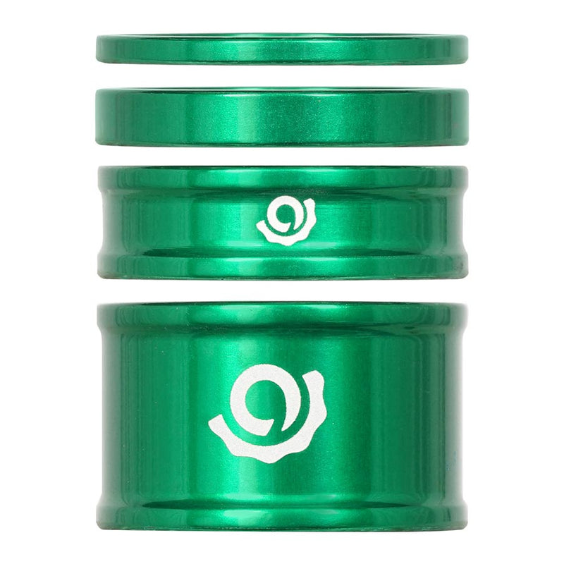 Industry Nine iRiX Headset Spacer Kit 1-1/8 Height: 2.5mm/5mm/10mm/20mm Aluminum Green
