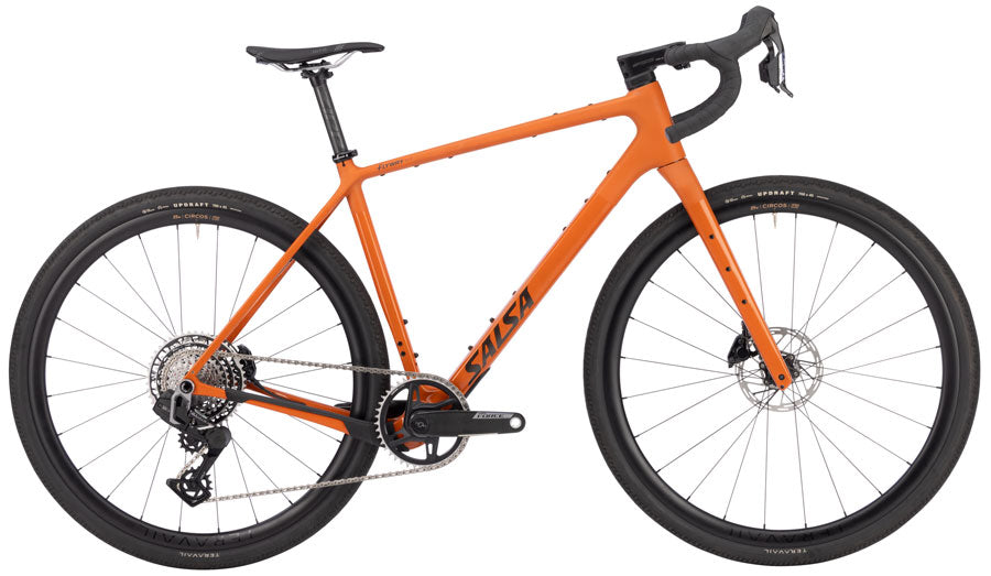 Salsa Flyway C DLX Force XPLR AXS 13 Bike - 700c Carbon Amber X-Small