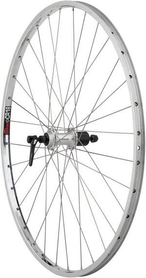 Quality Wheels CR-18 Rear Wheel - 27" QR x 130mm Rim Brake HG 10 Polished/Silver Clincher 32H