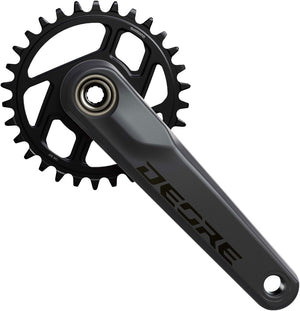 Shimano Deore FC-M6200 Crankset - 170mm 12-Speed 30t 55mm Chainline Dark Gray/BLK