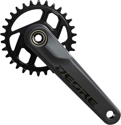 Shimano Deore FC-M6200 Crankset - 170mm 12-Speed 30t 55mm Chainline Dark Gray/BLK