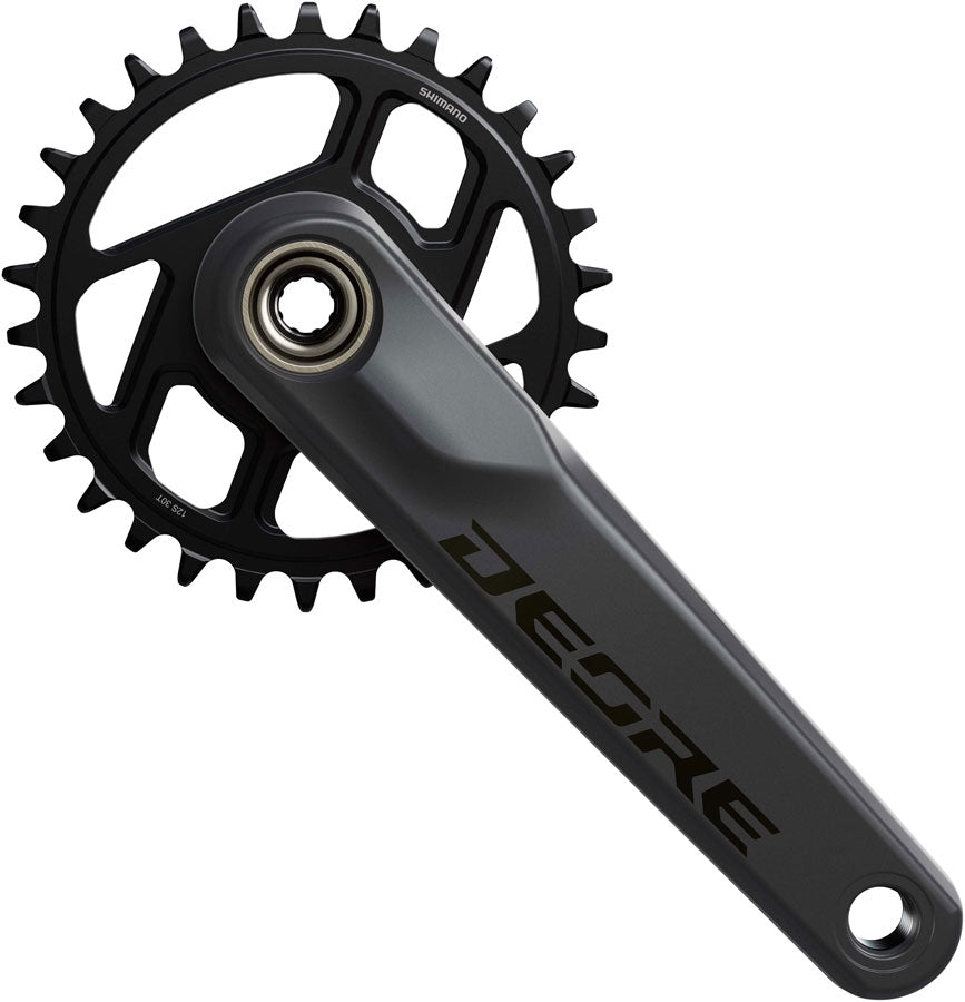 Shimano Deore FC-M6200 Crankset - 175mm 12-Speed 30t 55mm Chainline Dark Gray/BLK