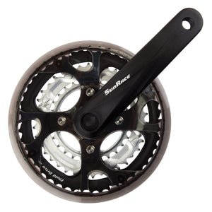 Sunrace FC-M300 170x48/38/28 129 SQR JIS crankset black/silver