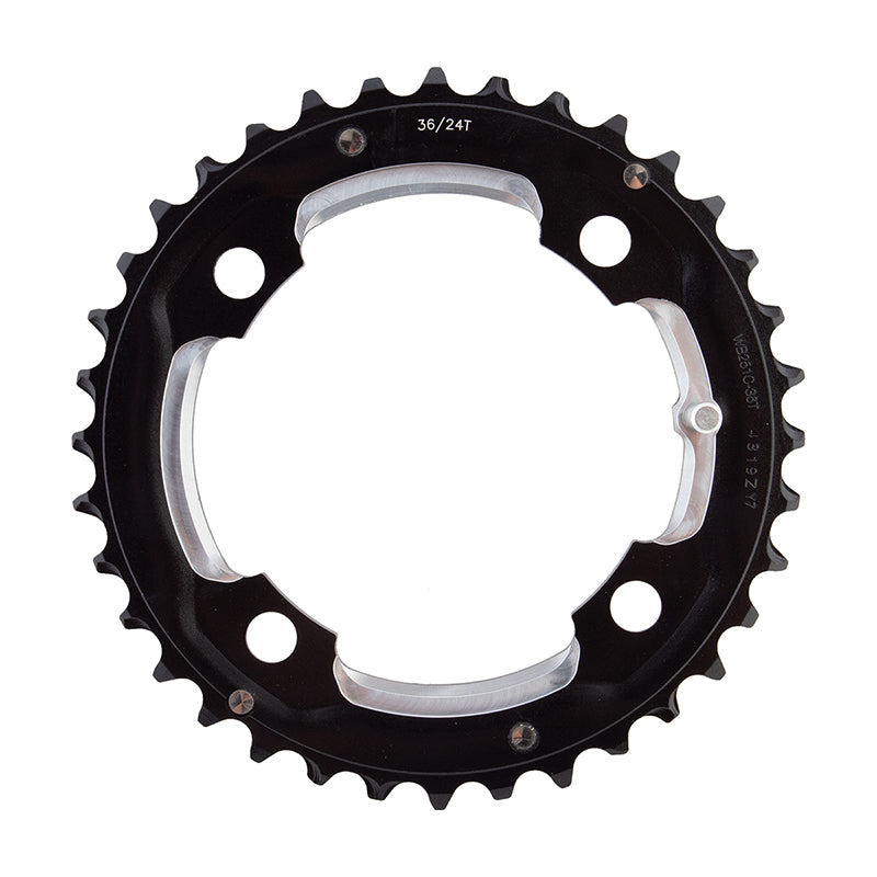 Full Speed Ahead MTB Pro Double Chainring - 36t 104 BCD 4-Bolt Aluminum D10 BLK