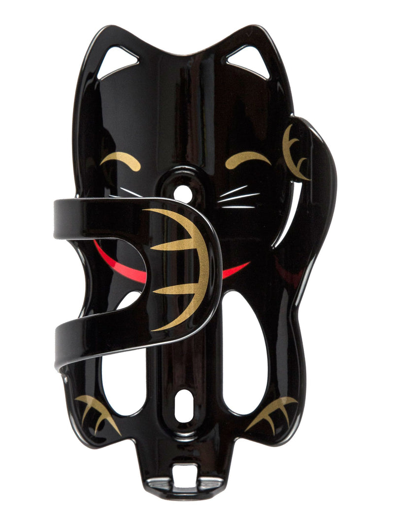 Portland Design Works Lucky Cat Water Bottle Cage: Black Cat