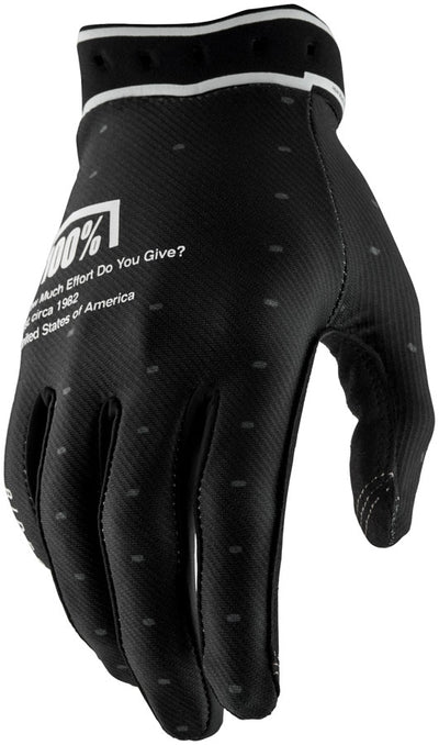 100% Ridefit Gloves - Black Small