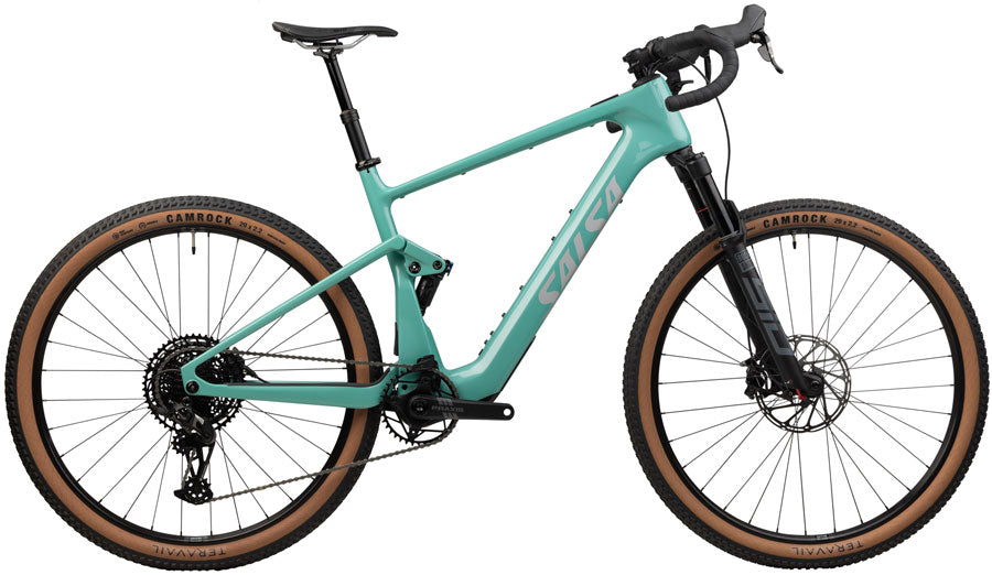 Salsa Wanderosa C Apex Eagle Ebike - 29" Carbon Sea Green Small