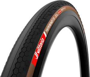 Vittoria Terreno T10 Hardpack Tire - 700 x 50 Tubeless Folding BLK/Brown Gravel Endurance Graphene G2.0 E-Bike