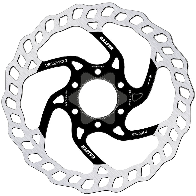 Galfer 160mm Rotor Center Lock 2.0mm Black/Silver