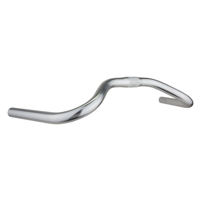 Nitto Swept Back Handlebar 25.4mm Bar Clamp 70 Degree Bend 65mm Rise 485mm Width Alloy Silver