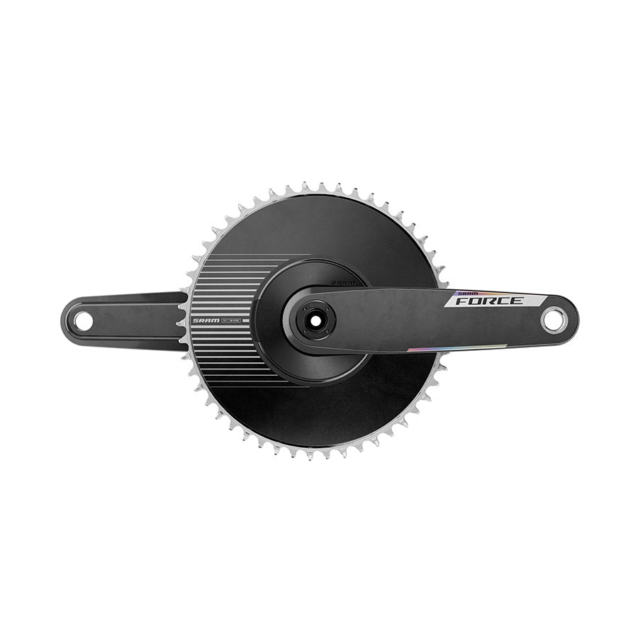 SRAM Force 1x Aero E1 Crankset Speed: 12/13 Spindle: 28.99mm BCD: Direct Mount SRAM 8 Bolt 50 DUB 172.5mm Black Road