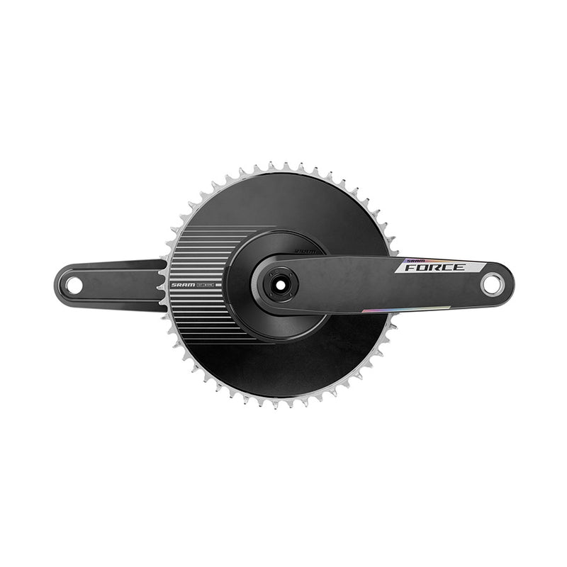 SRAM Force 1x Aero E1 Crankset Speed: 12/13 Spindle: 28.99mm BCD: Direct Mount SRAM 8 Bolt 50 DUB 172.5mm Black Road