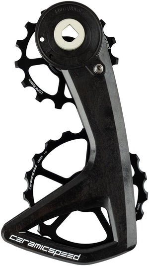CeramicSpeed OSPW RS Pulley Wheel System SRAM Force E1 Rival E1 AXS - Aluminum Pulley 5 Spoke Carbon Cage BLK